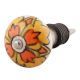 Mustard Ceramic Flower Wine Stopper